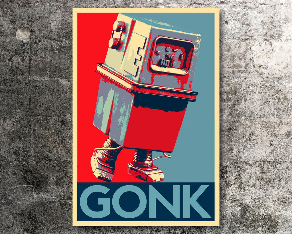 GONK Power Droid Pop Art Illustration - Star Wars Home Decor in Poster Print or Canvas Art