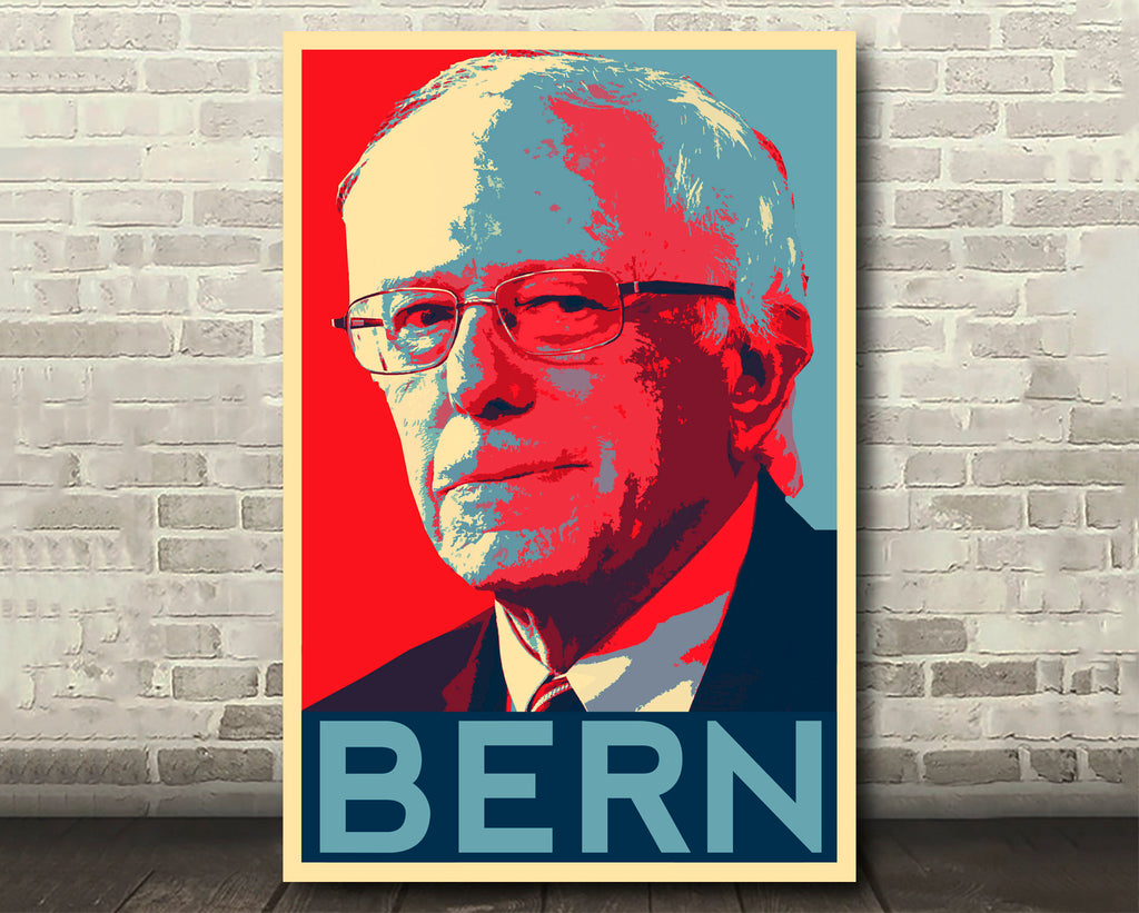Bernie Sanders Pop Art Illustration - Political Home Decor in Poster Print or Canvas Art