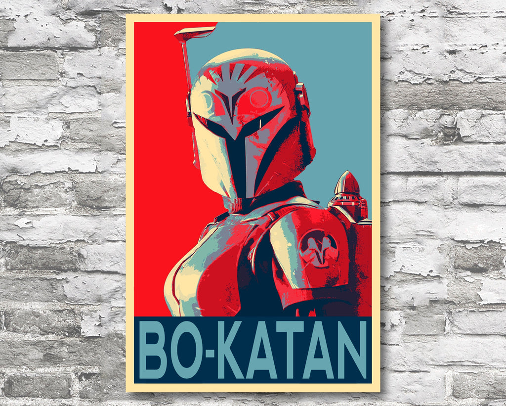 Bo-Katan Kryze Pop Art Illustration - Star Wars Mandalorian Home Decor in Poster Print or Canvas Art