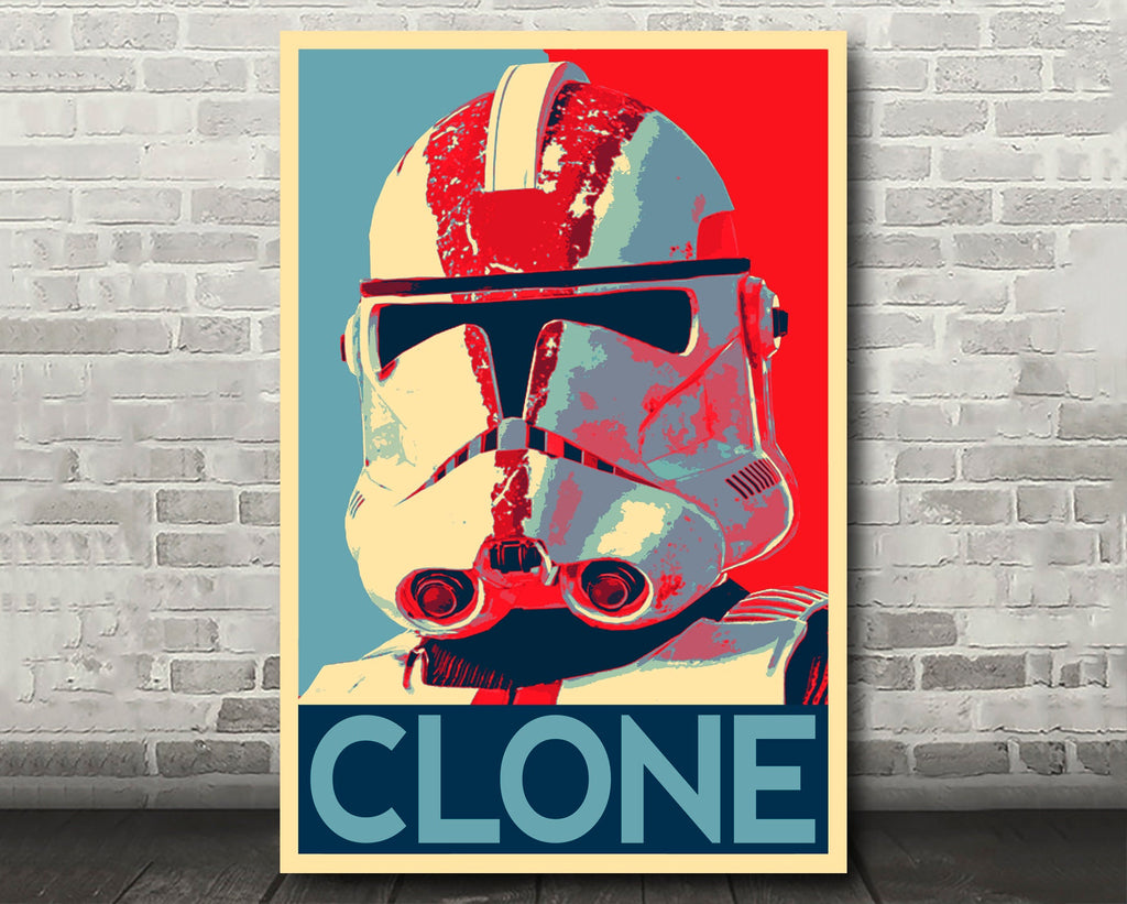 Clone Trooper Pop Art Illustration - Star Wars Home Decor in Poster Print or Canvas Art