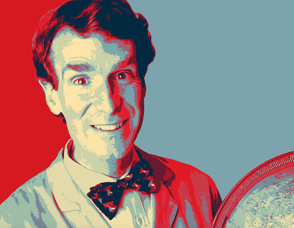 Bill Nye The Science Guy Pop Art Illustration - Education Home Decor in Poster Print or Canvas Art