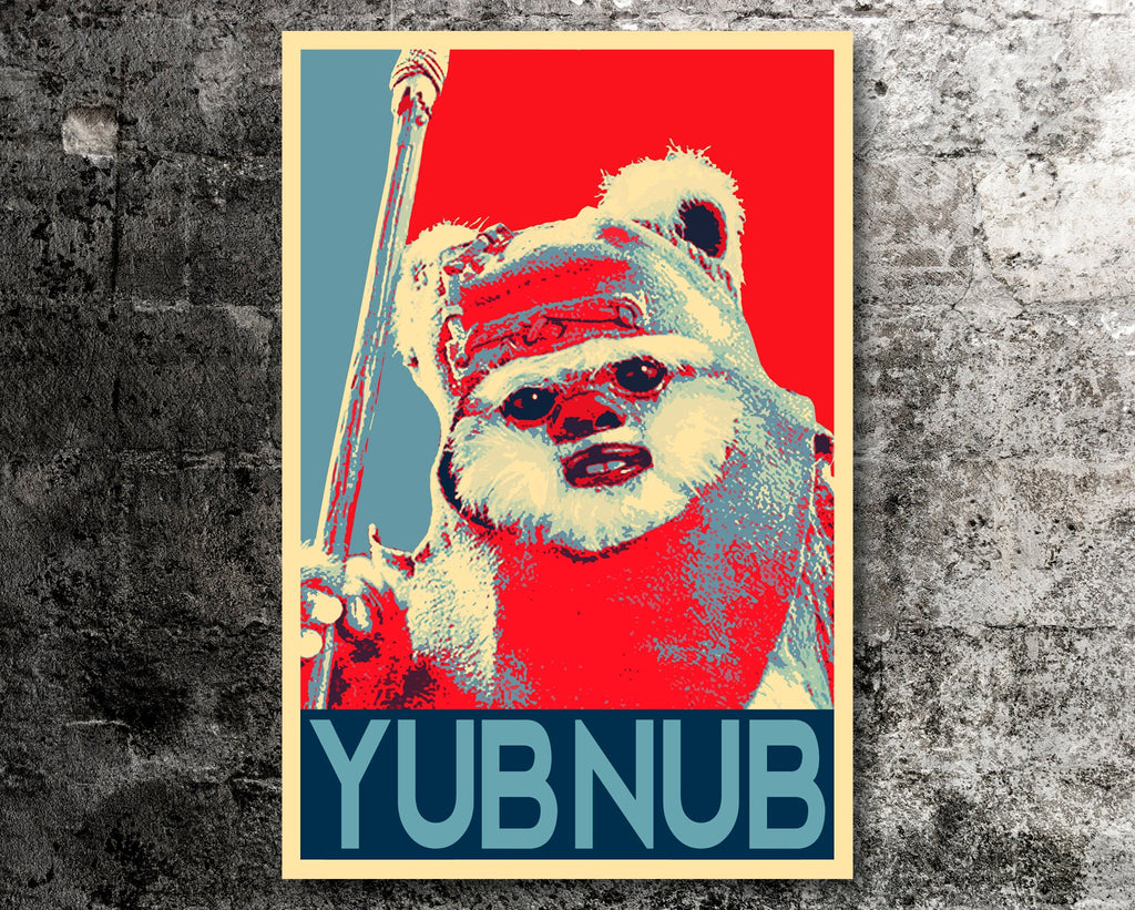 Wicket Ewok Yub Nub Pop Art Illustration - Star Wars Home Decor in Poster Print or Canvas Art