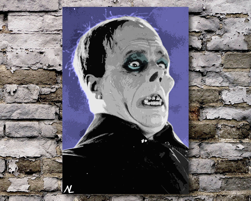 Phantom of The Opera Pop Art Illustration - Lon Chaney Horror Movie Home Decor in Poster Print or Canvas Art