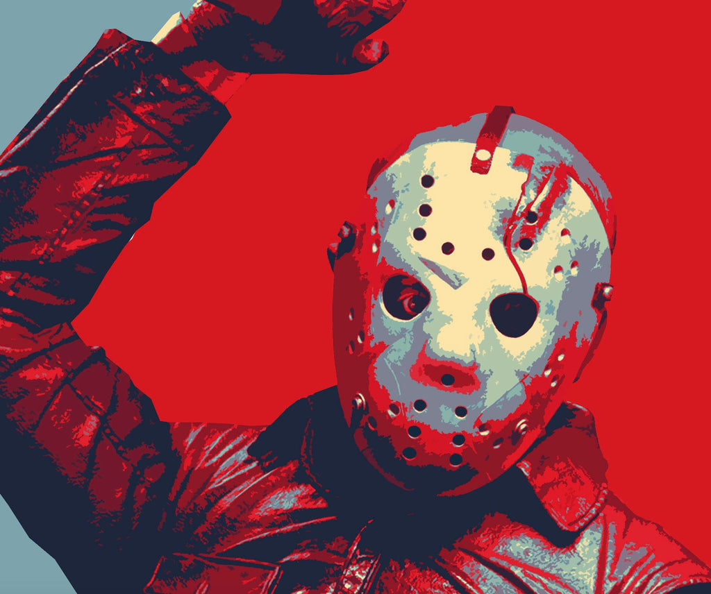 Jason Voorhees Pop Art Illustration - Friday the 13th Horror Movie Home Decor in Poster Print or Canvas Art