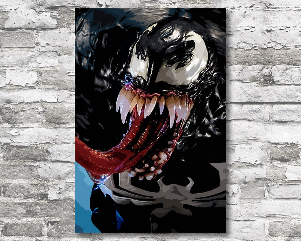 Venom Pop Art Illustration - Superhero Comic Book Home Decor in Poster Print or Canvas Art
