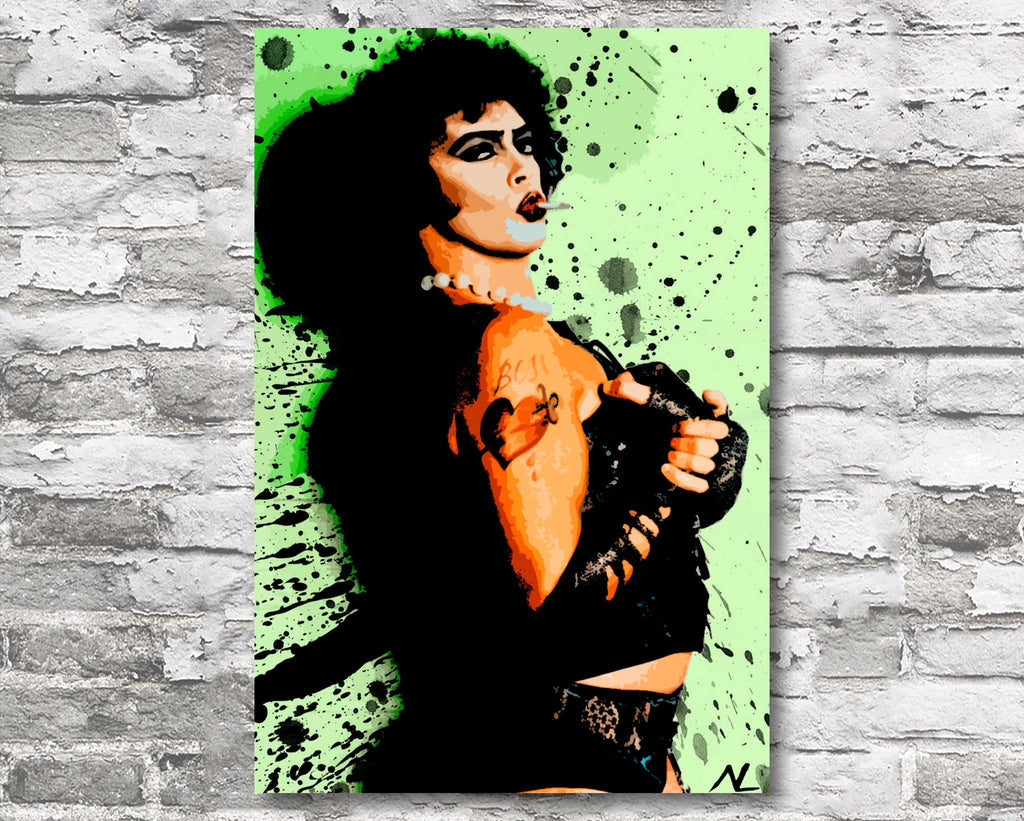 Rocky Horror Picture Show Pop Art Illustration - Tim Curry Cult Movie Home Decor in Poster Print or Canvas Art