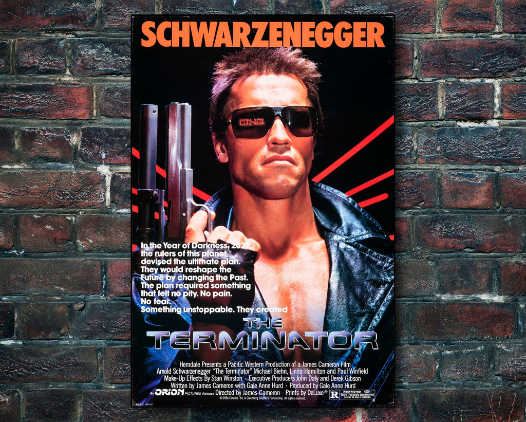 Terminator 1984 Vintage Poster Reprint - Science Fiction Home Decor in Poster Print or Canvas Art