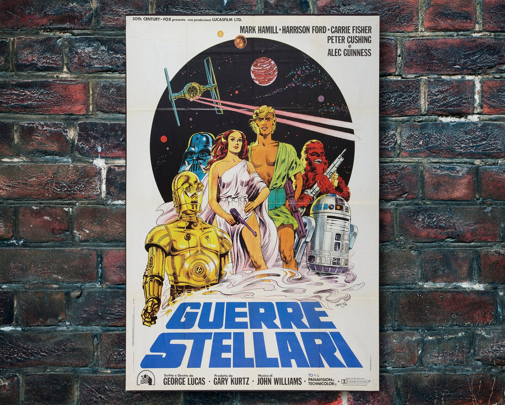 Star Wars: A New Hope Vintage Italian Poster Reprint - Retro Science Fiction Home Decor in Poster Print or Canvas Art