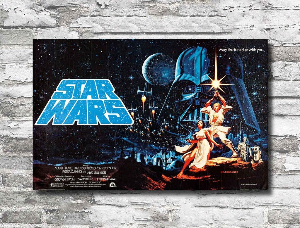 Star Wars: A New Hope Vintage Poster Reprint - Retro Science Fiction Home Decor in Poster Print or Canvas Art