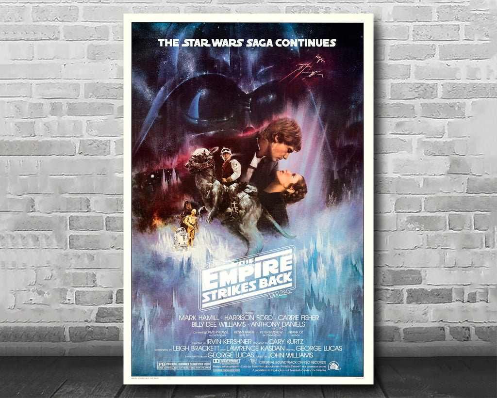 Star Wars: The Empire Strikes Back Vintage Poster Reprint - Retro Science Fiction Home Decor in Poster Print or Canvas Art