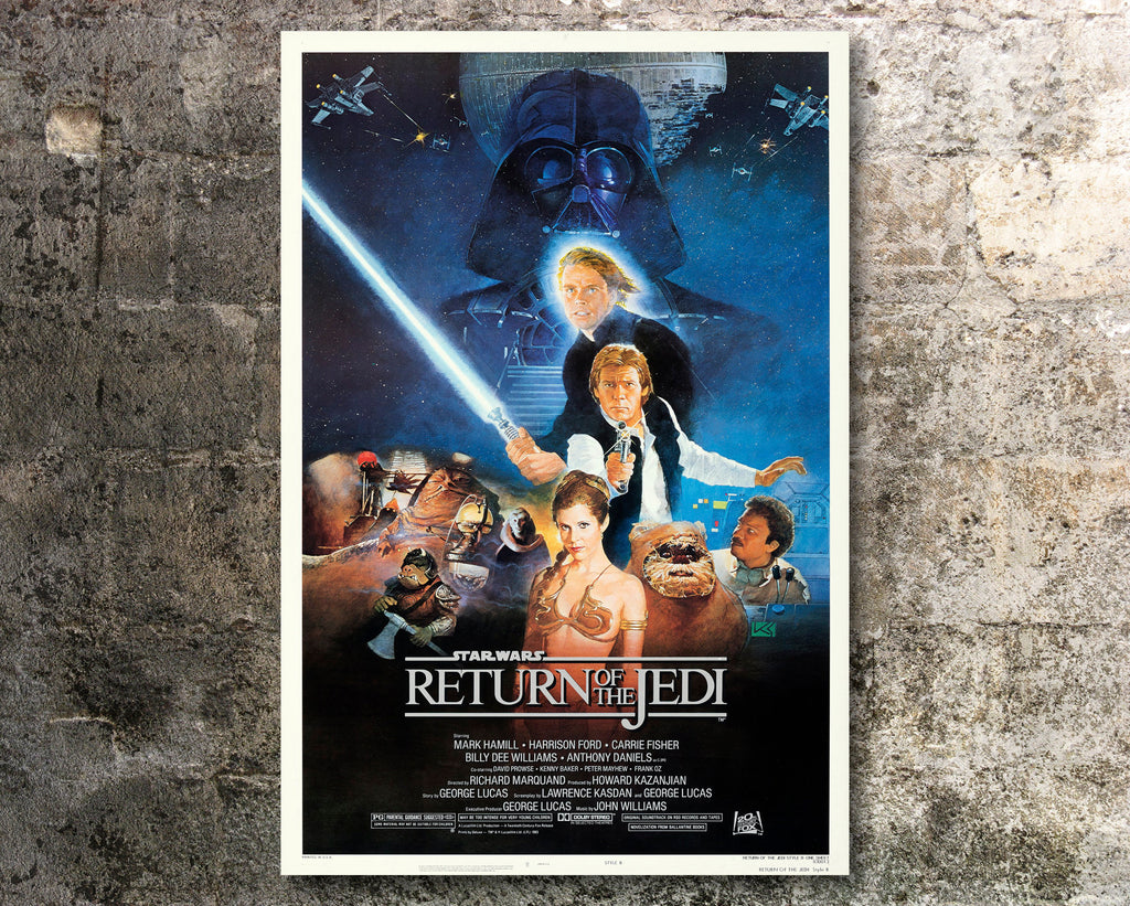 Star Wars: Return of the Jedi Vintage Poster Reprint - Retro Science Fiction Home Decor in Poster Print or Canvas Art