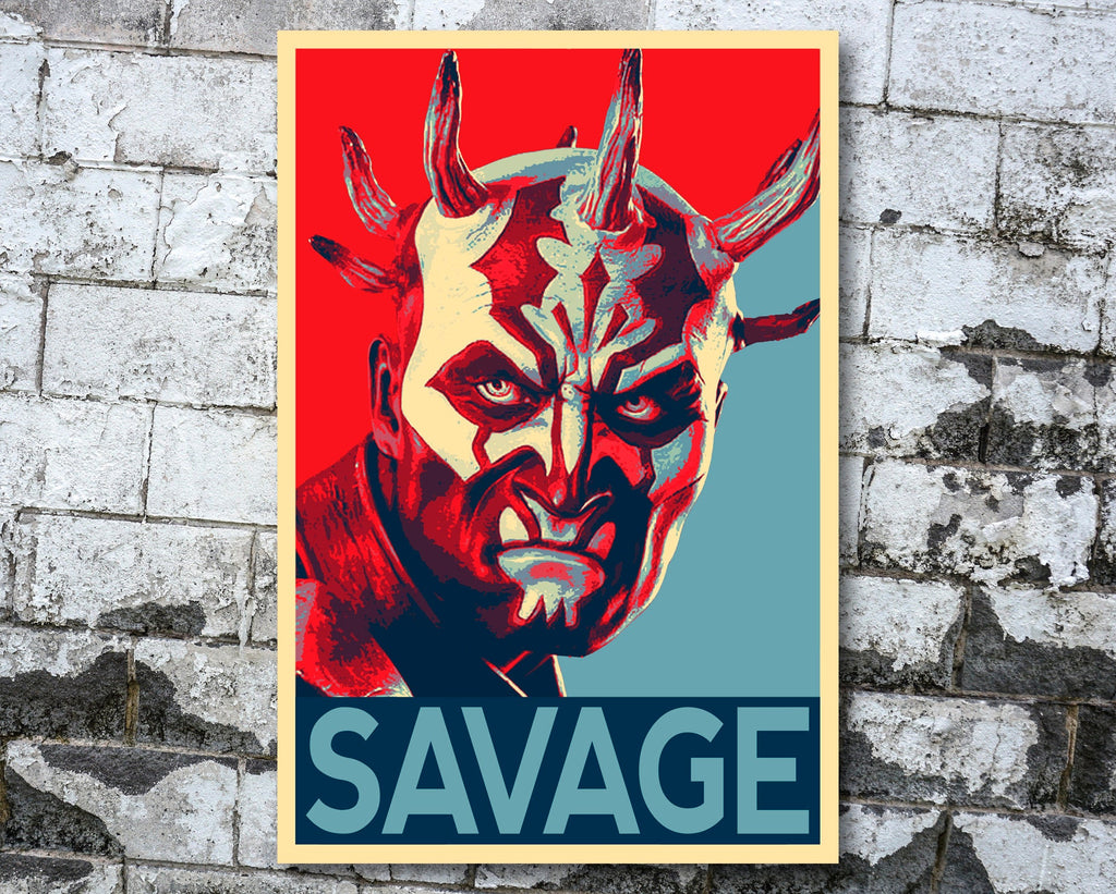 Savage Opress Pop Art Illustration - Star Wars Clone Wars Home Decor in Poster Print or Canvas Art