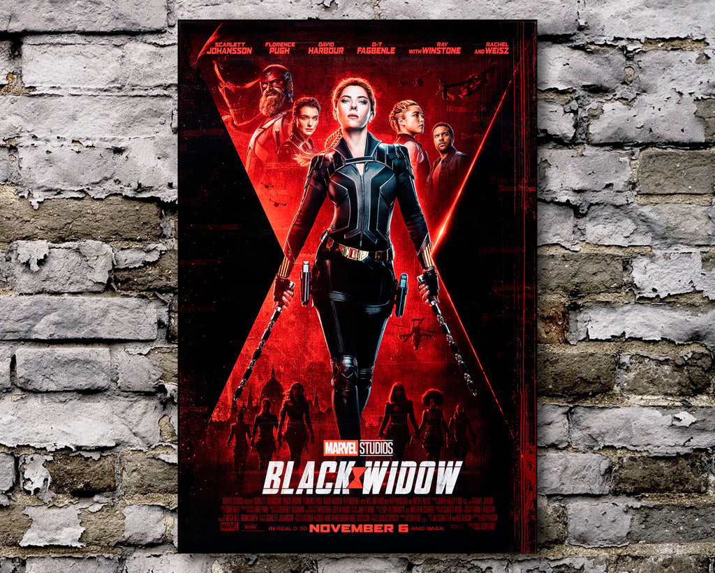 Black Widow 2021 Poster Reprint - Marvel Avengers Superhero Home Decor in Poster Print or Canvas Art