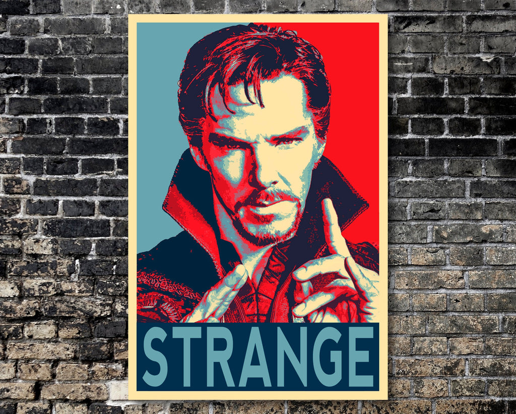 Doctor Strange Pop Art Illustration - Marvel Superhero Home Decor in Poster Print or Canvas Art