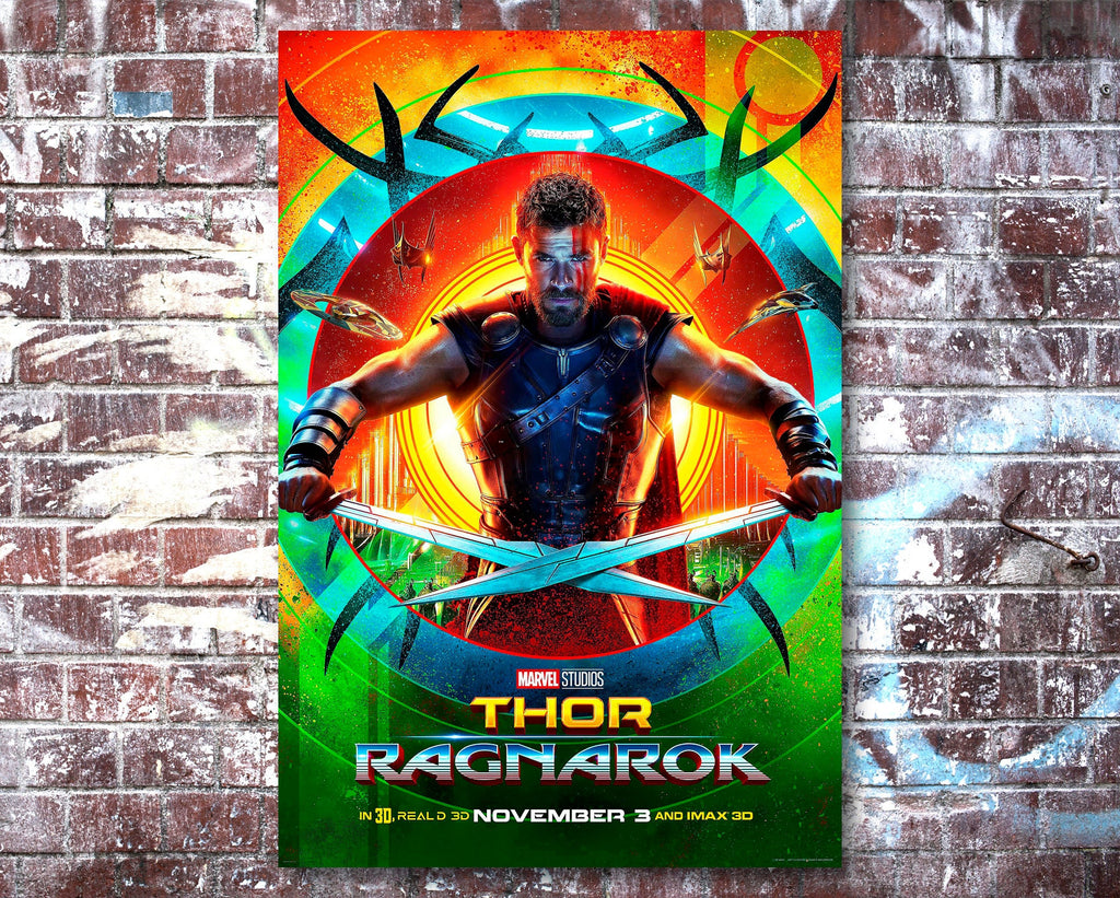Thor Ragnarok 2017 Poster Reprint - Marvel Superhero Home Decor in Poster Print or Canvas Art