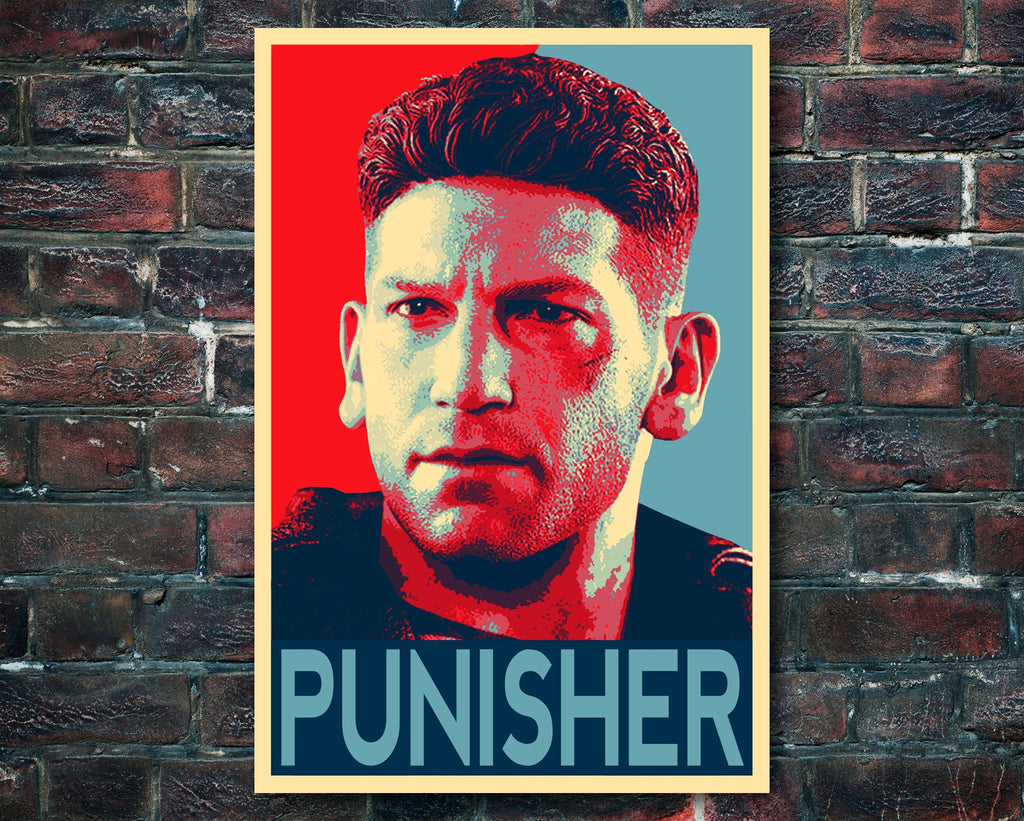 Punisher Pop Art Illustration - Marvel Superhero Home Decor in Poster Print or Canvas Art