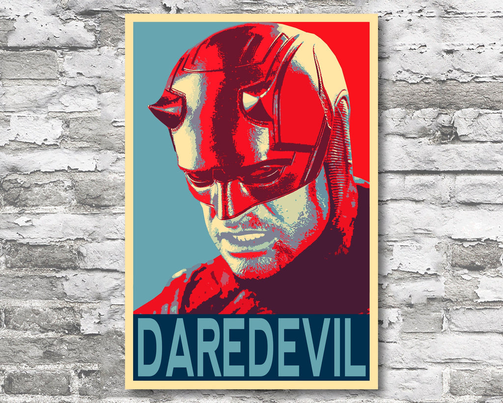 Daredevil Pop Art Illustration - Marvel Superhero Home Decor in Poster Print or Canvas Art