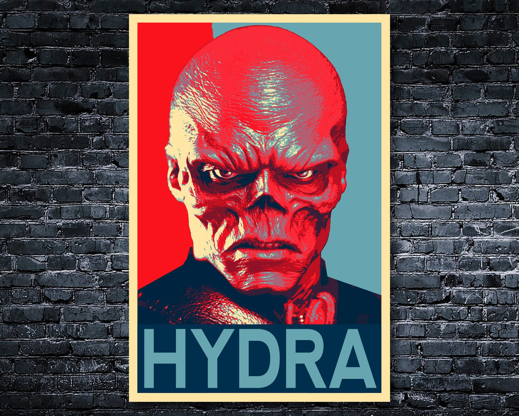 Red Skull 'Hydra' Pop Art Illustration - Marvel Superhero Home Decor in Poster Print or Canvas Art