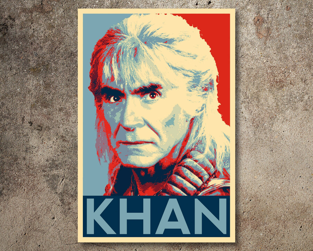 Khan Pop Art Illustration - Star Trek Home Decor in Poster Print or Canvas Art