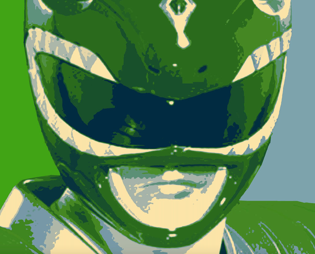 Power Rangers Green Ranger Pop Art Illustration - 90's Television Home Decor in Poster Print or Canvas Art