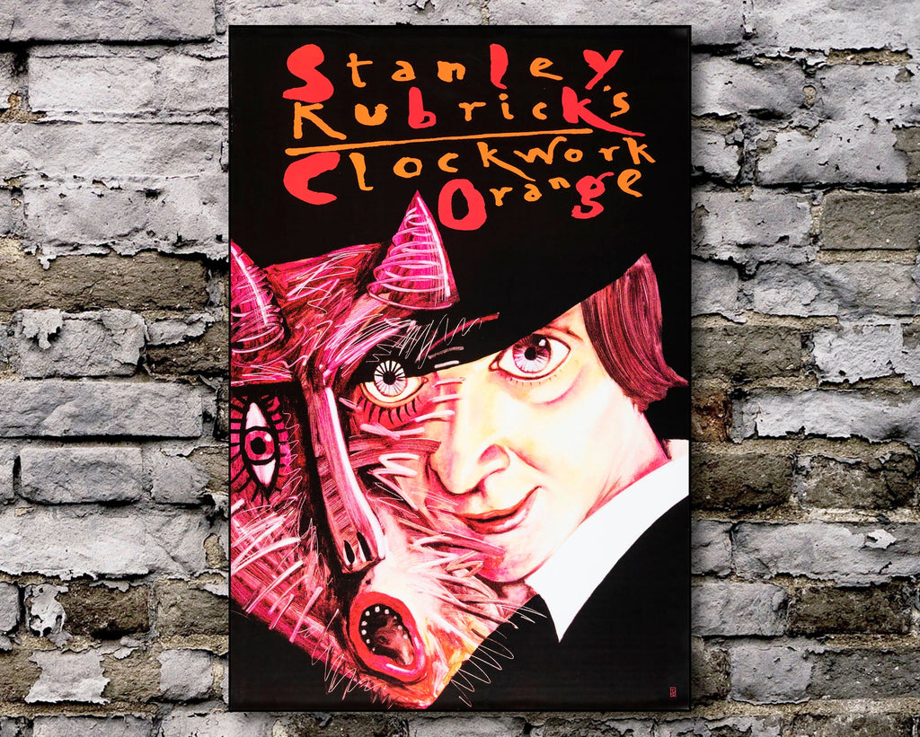 A Clockwork Orange 1971 Vintage Poster Reprint - Classic Hollywood Home Decor in Poster Print or Canvas Art