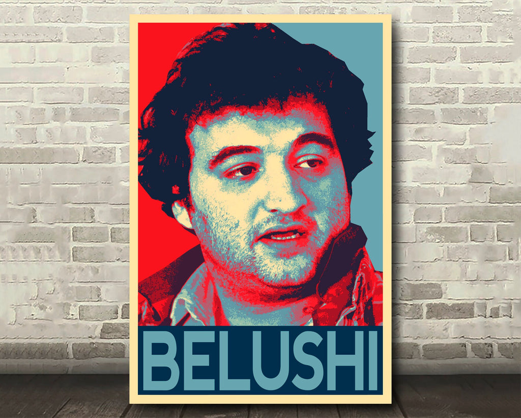John Belushi Pop Art Illustration - SNL Comedy Icon Home Decor in Poster Print or Canvas Art