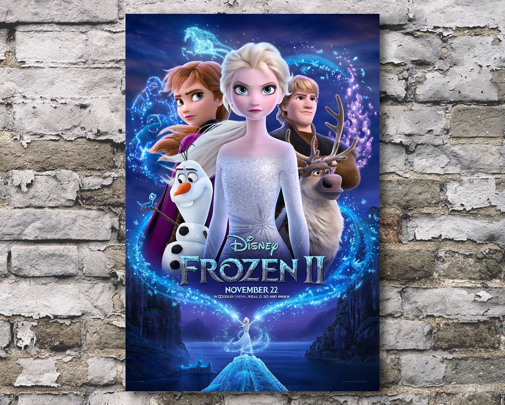 Frozen 2 2019 Movie Poster Reprint - Disney Home Decor in Poster Print or Canvas Art