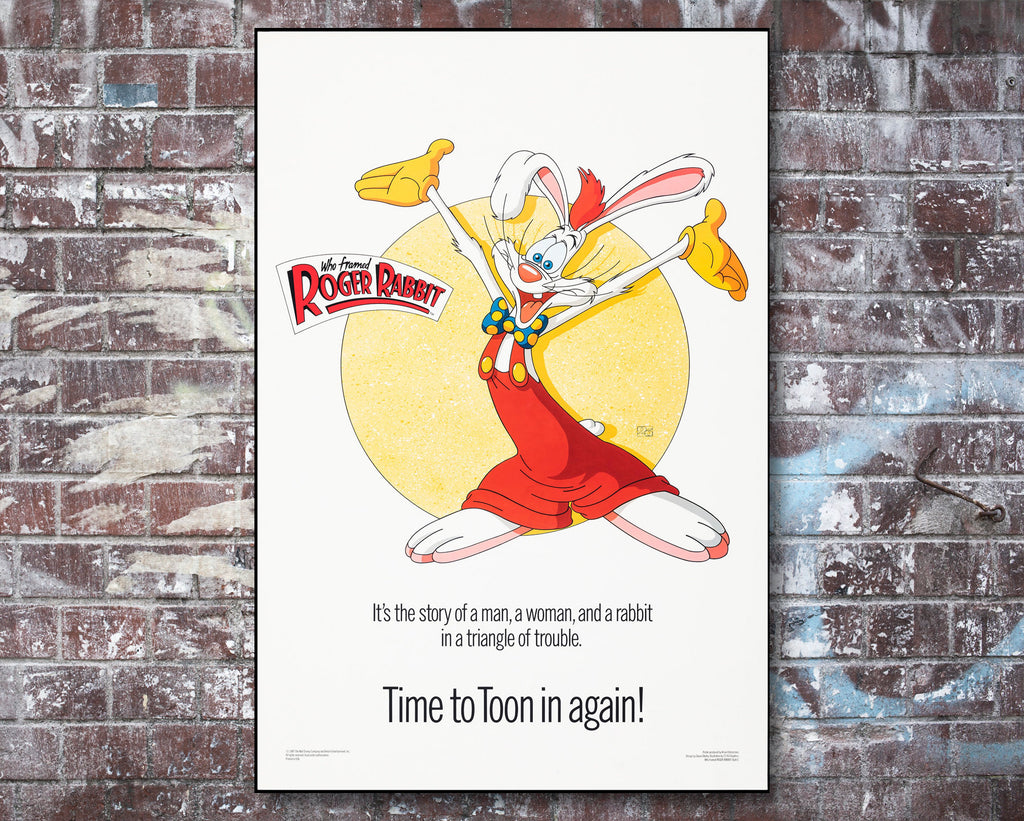 Who Framed Roger Rabbit 1988 Vintage Poster Reprint - Cartoon Home Decor in Poster Print or Canvas Art
