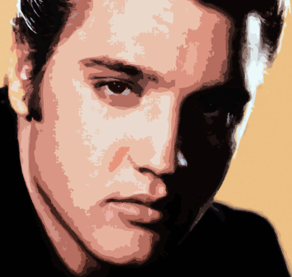 Elvis Presley Pop Art Illustration - Rock and Roll Music Home Decor in Poster Print or Canvas Art