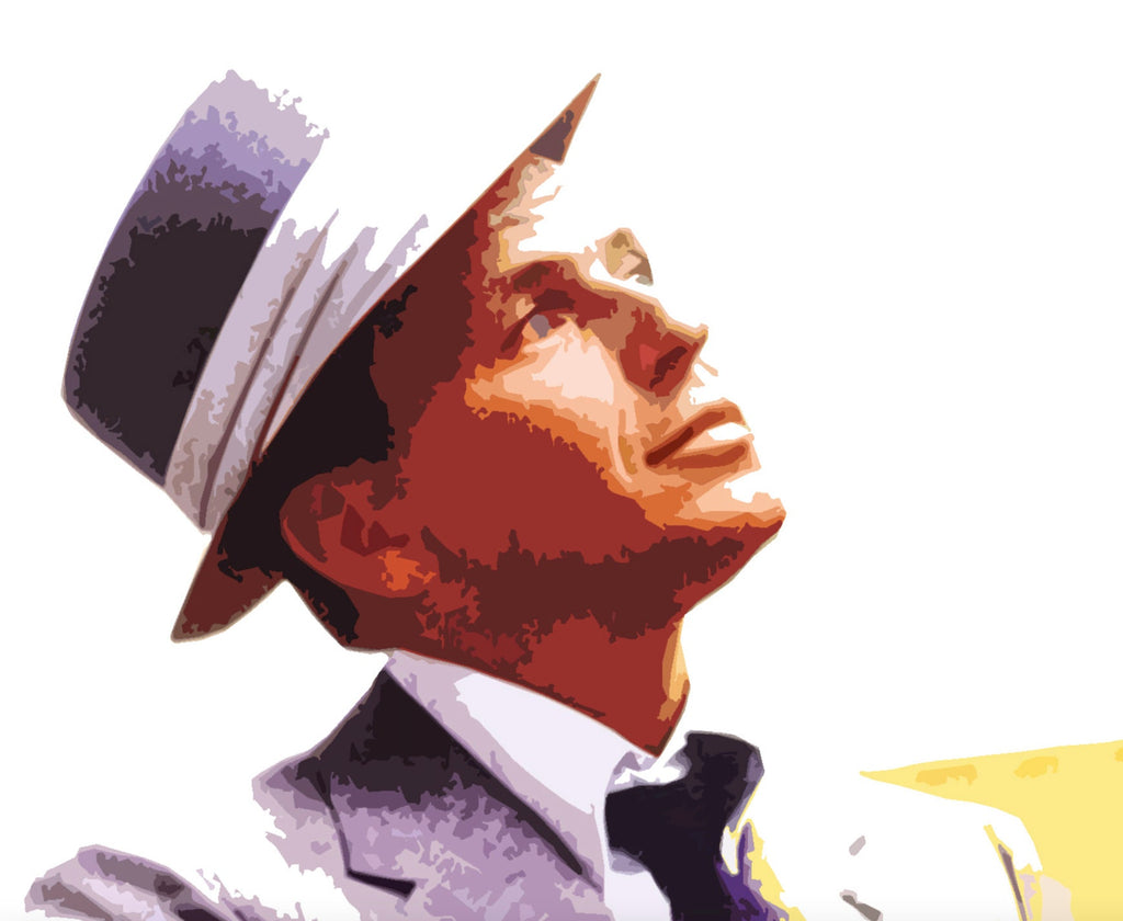 Frank Sinatra Pop Art Illustration - Rat Pack Classic Hollywood Music Home Decor in Poster Print or Canvas Art