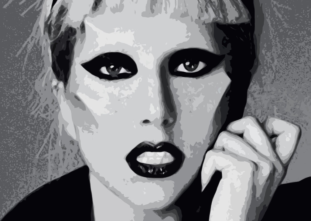 Lady Gaga Pop Art Illustration - Pop Music Home Decor in Poster Print or Canvas Art
