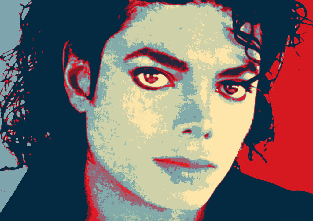 Michael Jackson Pop Art Illustration - Music Icon Home Decor in Poster Print or Canvas Art