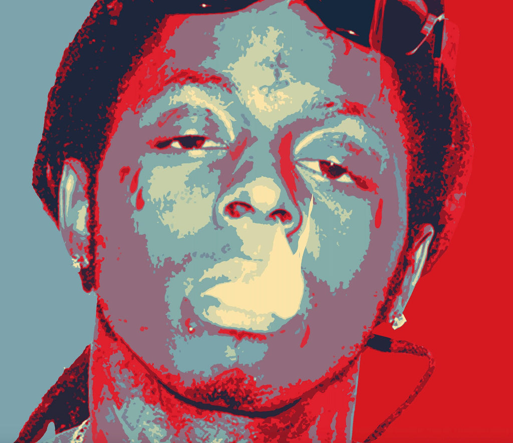 Lil Wayne Pop Art Illustration - Rap Hip hop Music Icon Home Decor in Poster Print or Canvas Art