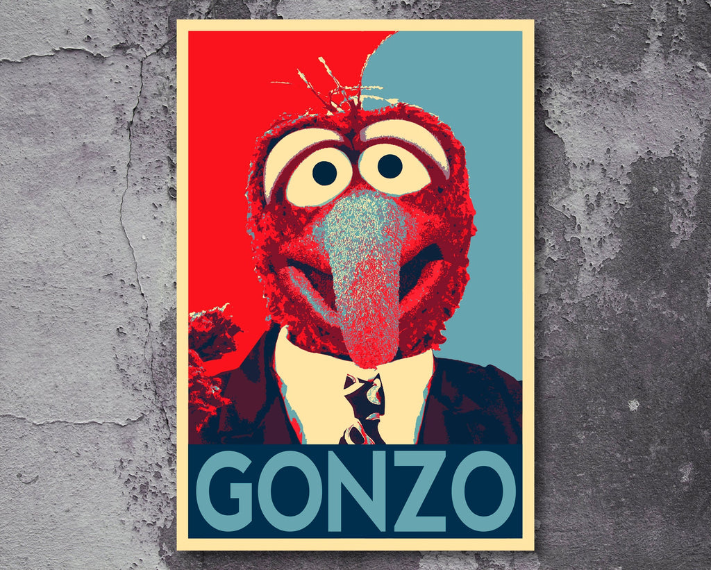 Gonzo Pop Art Illustration - Jim Henson Muppets Home Decor in Poster Print or Canvas Art