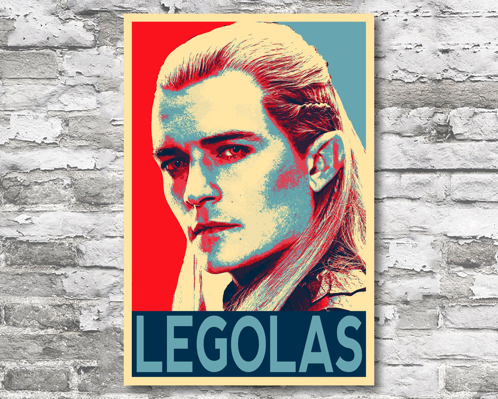 Legolas Pop Art Illustration - Lord of the Rings Fantasy Home Decor in Poster Print or Canvas Art