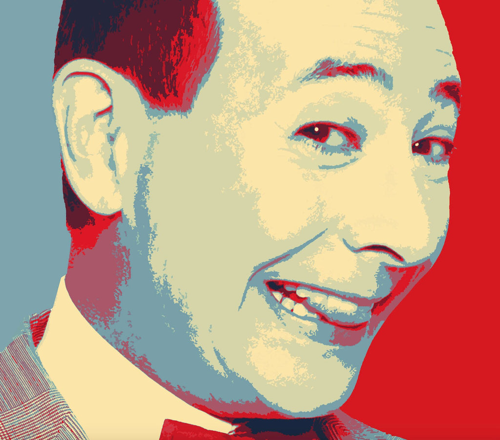 Pee-Wee Herman Pop Art Illustration - Television Home Decor in Poster Print or Canvas Art