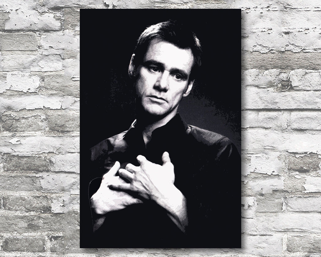 Jim Carrey Pop Art Illustration - Comedy Hollywood Icon Home Decor in Poster Print or Canvas Art