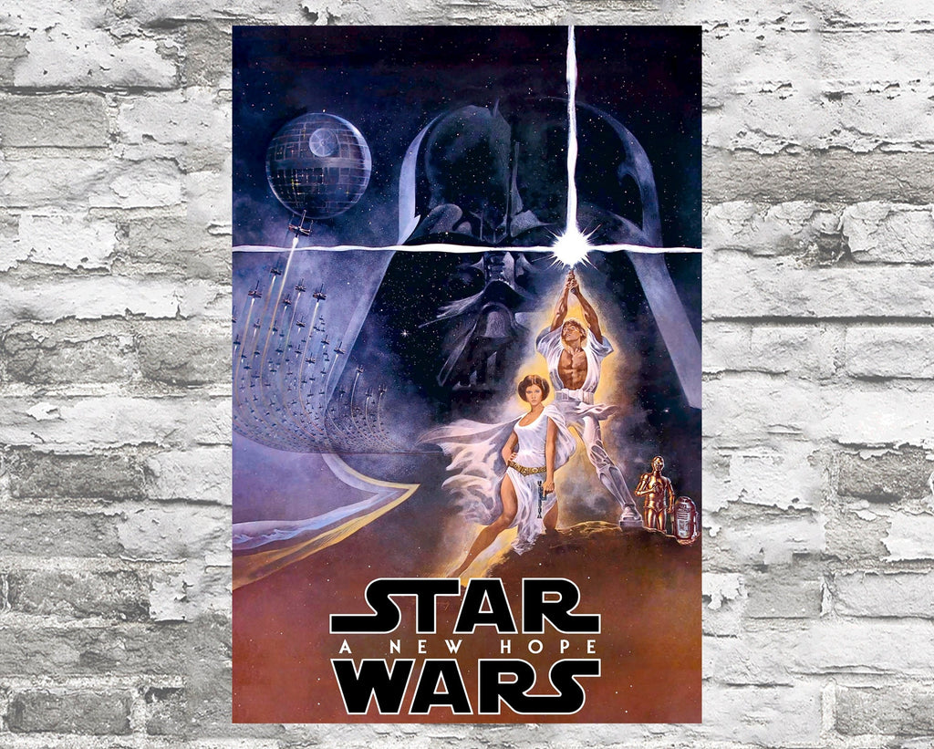 Star Wars: A New Hope Vintage Poster Reprint - Retro Science Fiction Home Decor in Poster Print or Canvas Art