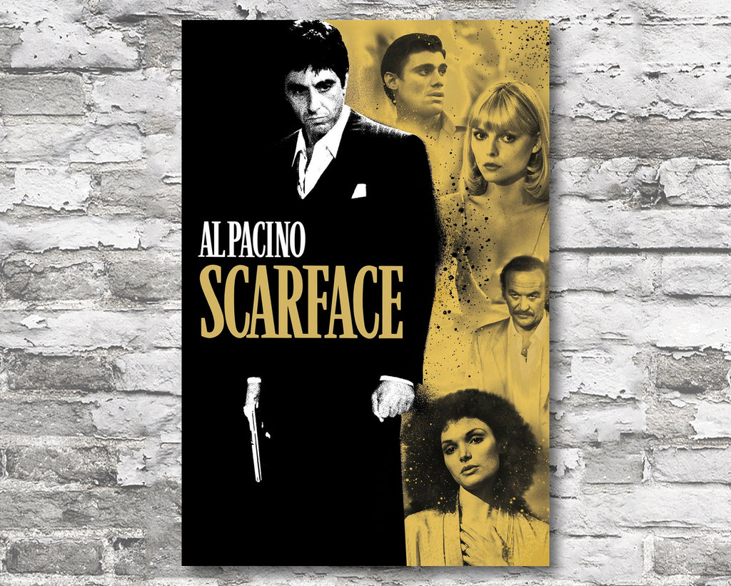 Scarface 1983 Vintage Poster Reprint - Retro Gangster Movie Home Decor in Poster Print or Canvas Art