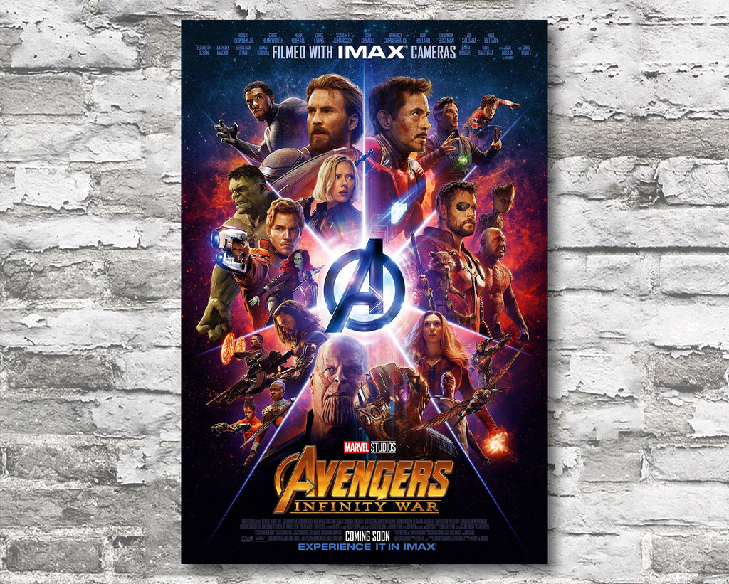 Avengers: Infinity War 2018 Poster Reprint - Marvel Superhero Home Decor in Poster Print or Canvas Art