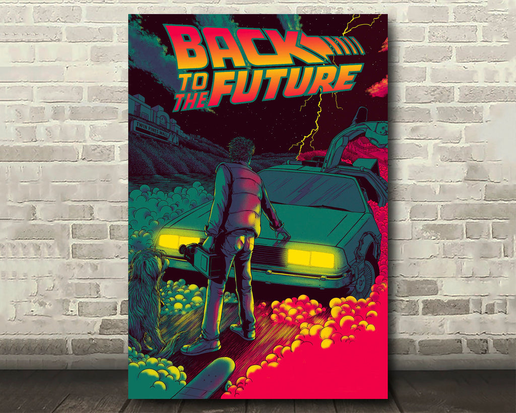 Back to the Future 1985 Vintage Poster Reprint - Science Fiction Home Decor in Poster Print or Canvas Art