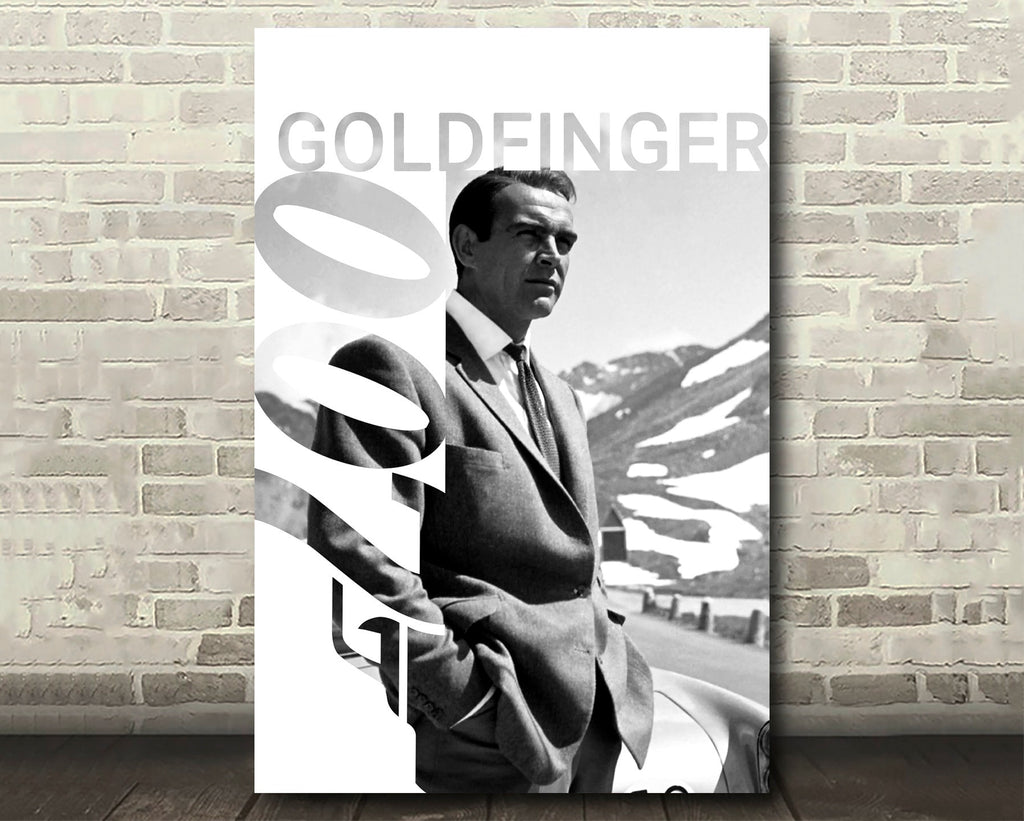 Goldfinger 1964 James Bond Reprint - 007 Home Decor in Poster Print or Canvas Art
