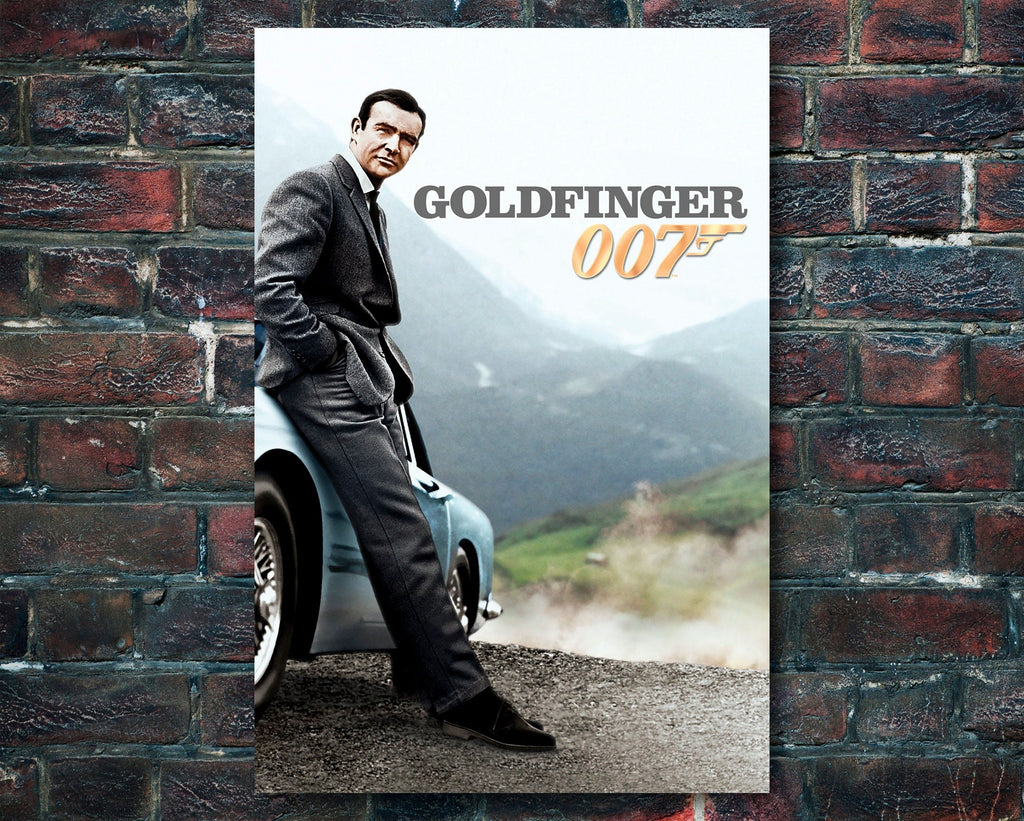 Goldfinger 1964 James Bond Reprint - 007 Home Decor in Poster Print or Canvas Art