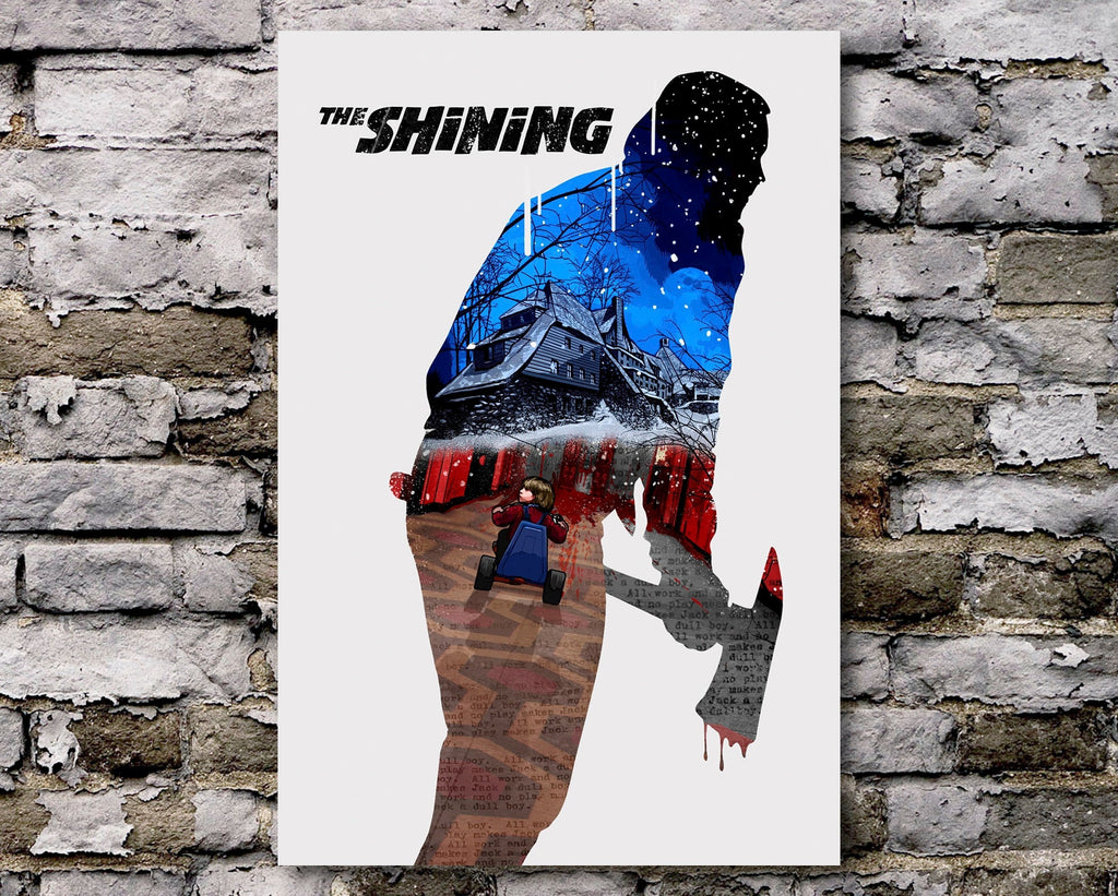 The Shining 1980 Vintage Poster Reprint - Horror Movie Home Decor in Poster Print or Canvas Art