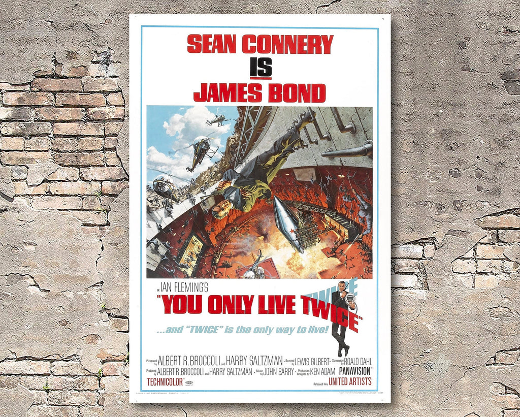 You Only Live Twice 1967 James Bond Reprint - 007 Home Decor in Poster Print or Canvas Art