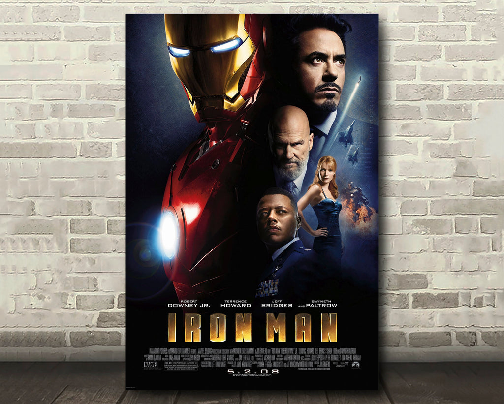 Iron Man 2008 Poster Reprint - Marvel Superhero Home Decor in Poster Print or Canvas Art