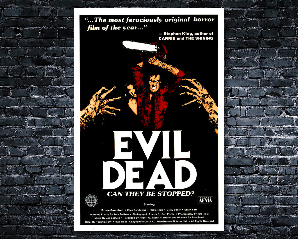 Evil Dead 1981 Vintage Poster Reprint - Horror Home Decor in Poster Print or Canvas Art