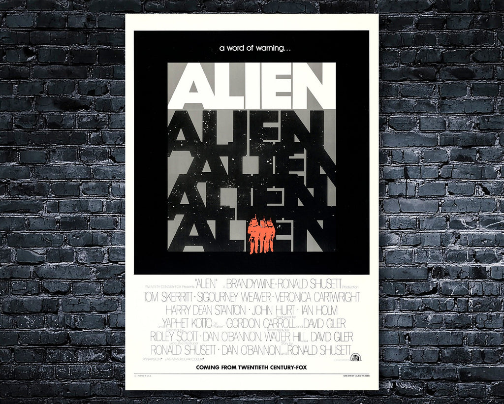 Alien 1979 Vintage Poster Reprint - Science Fiction Horror Home Decor in Poster Print or Canvas Art