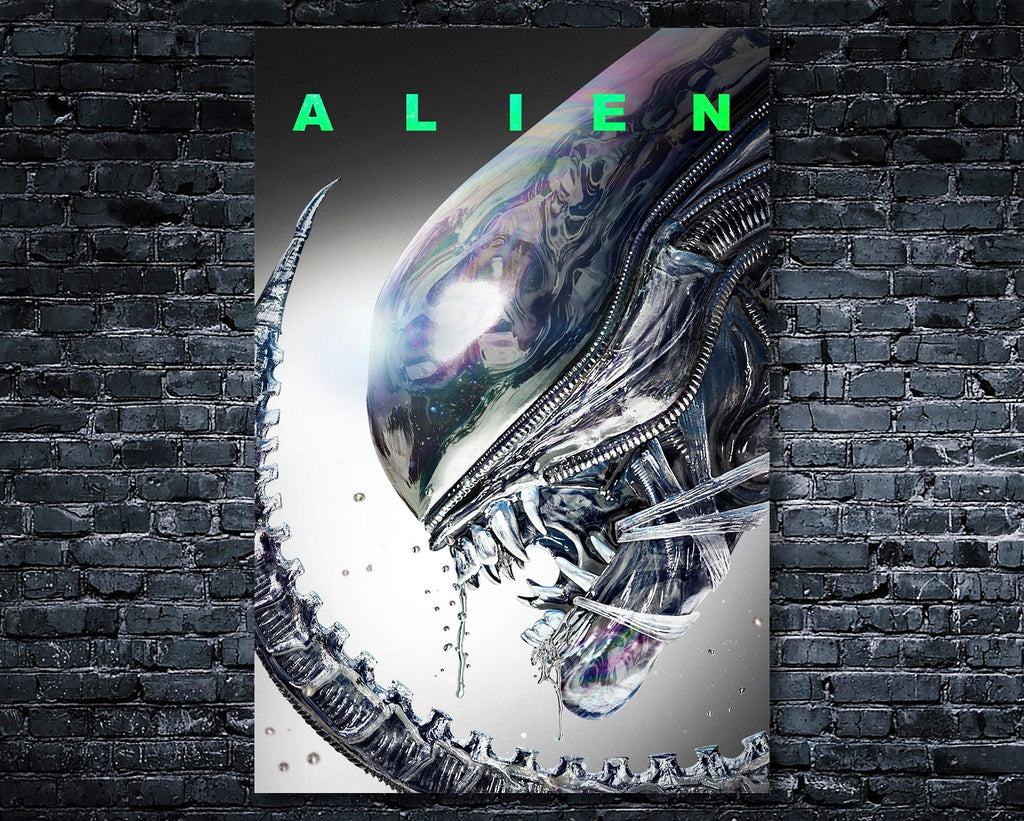 Alien Vintage Poster Reprint - Science Fiction Horror Home Decor in Poster Print or Canvas Art