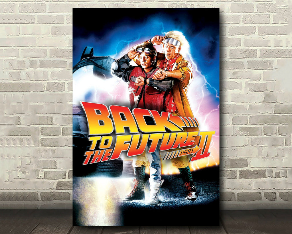 Back to the Future Part II 1989 Vintage Poster Reprint - Science Fiction Home Decor in Poster Print or Canvas Art